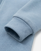 Baby Hooded Zip Romper — Baby Blue