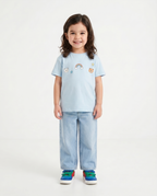 Girls Wide-Leg Jeans — Light Wash