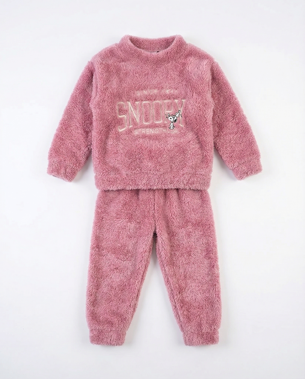 Baby Snoopy Fleece Set — Dusty Pink