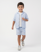 RAQI Linen Resort Set — Sky Blue | Boys