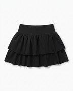 Tiered Ruffle Skirt — Black | Girls