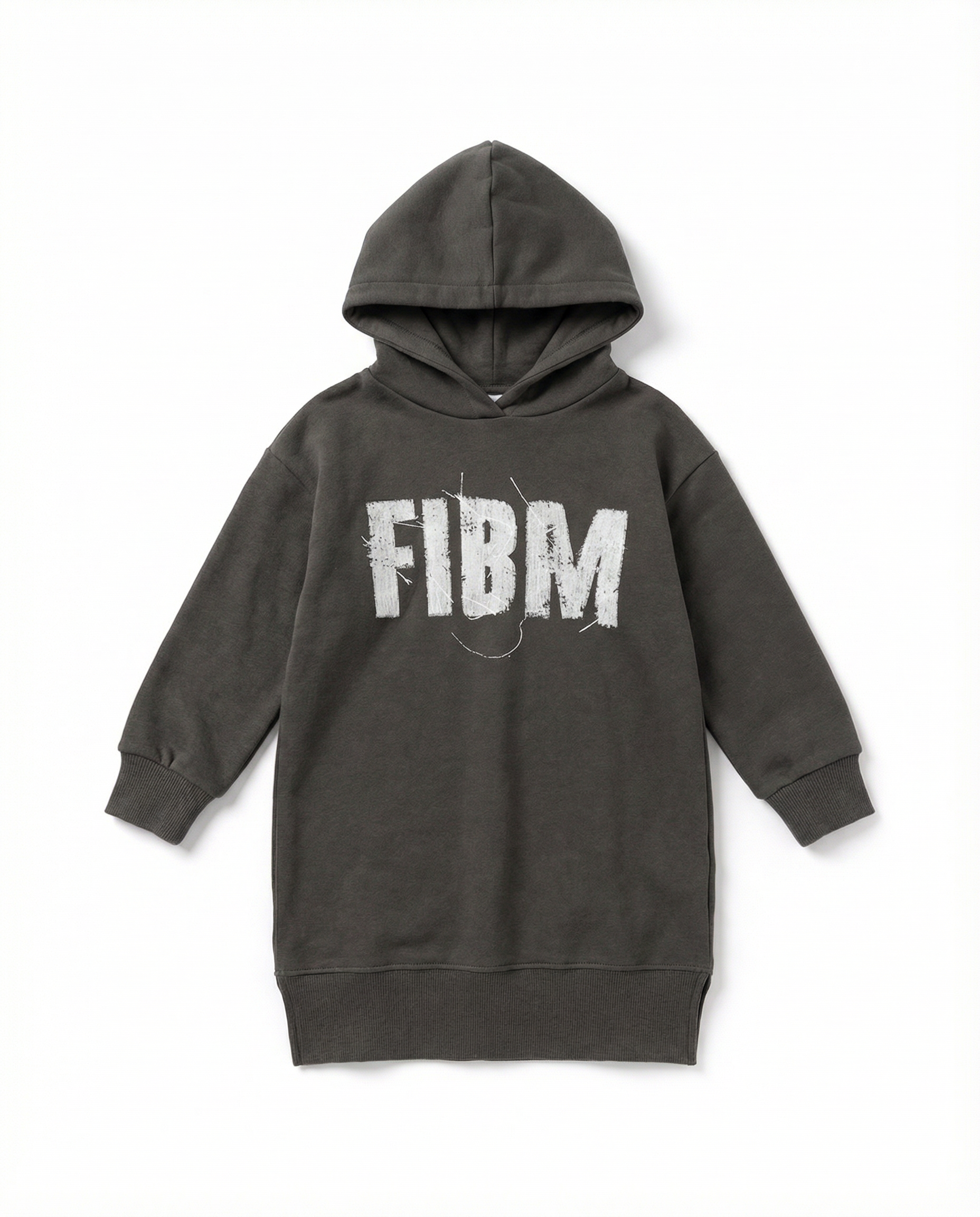 Girls FIBM Hoodie Dress — Black