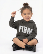 Girls FIBM Hoodie Dress — Black