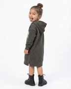 Girls FIBM Hoodie Dress — Black