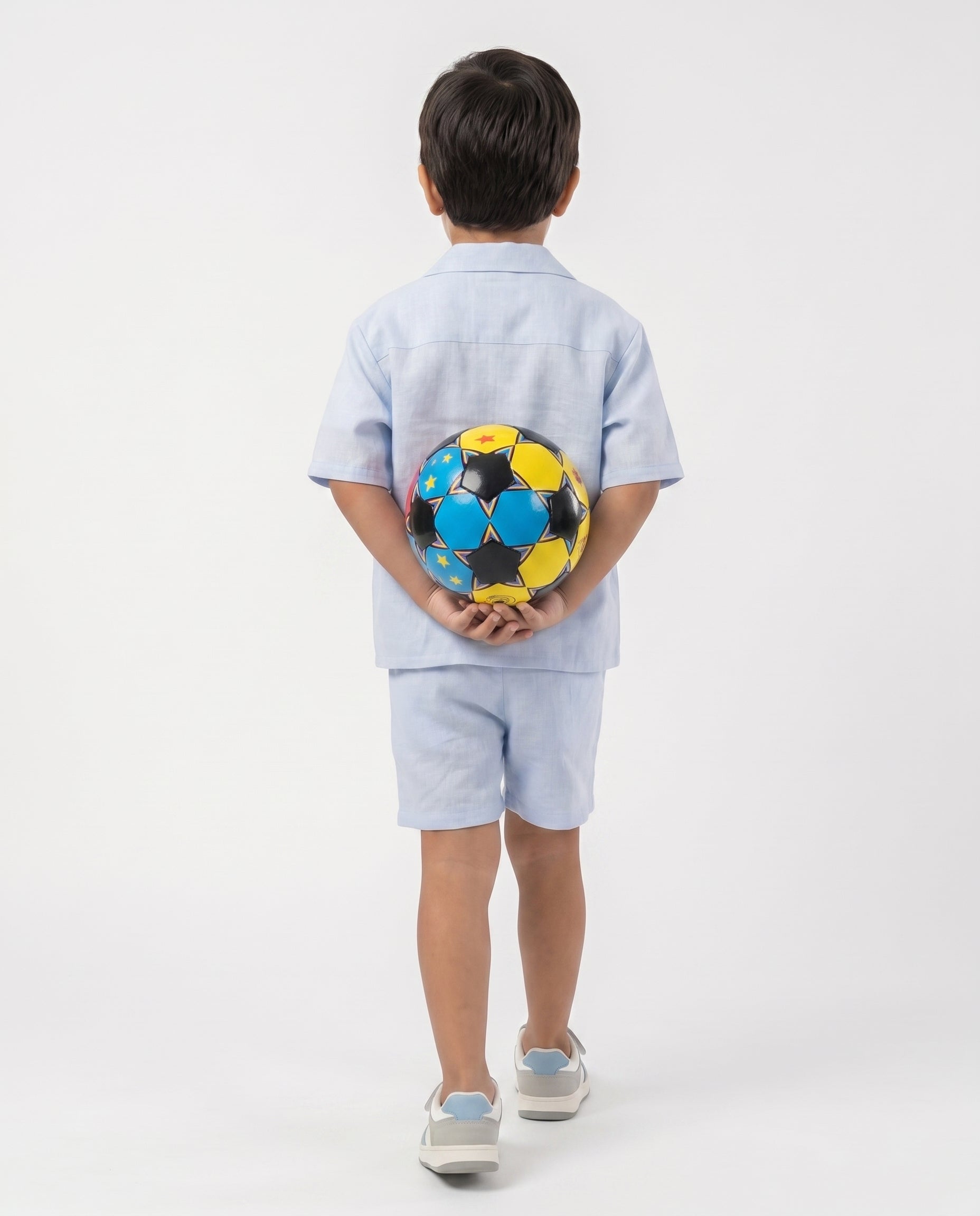 RAQI Linen Resort Set — Sky Blue | Boys