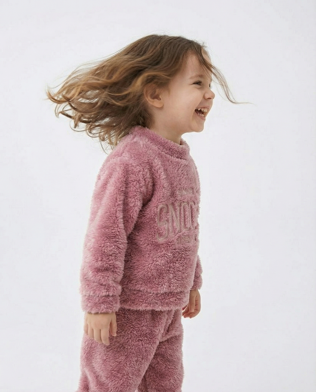 Baby Snoopy Fleece Set — Dusty Pink