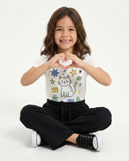 Girls Wide-Leg Cargo Pants — Black