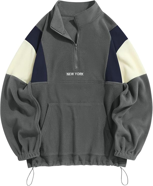 Fluffy Polar Fleece Half Zip Sweatshirt