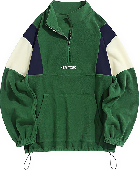 Fluffy Polar Fleece Half Zip Sweatshirt