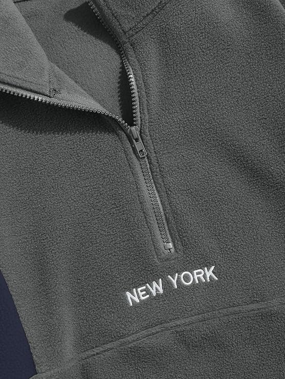 Fluffy Polar Fleece Half Zip Sweatshirt