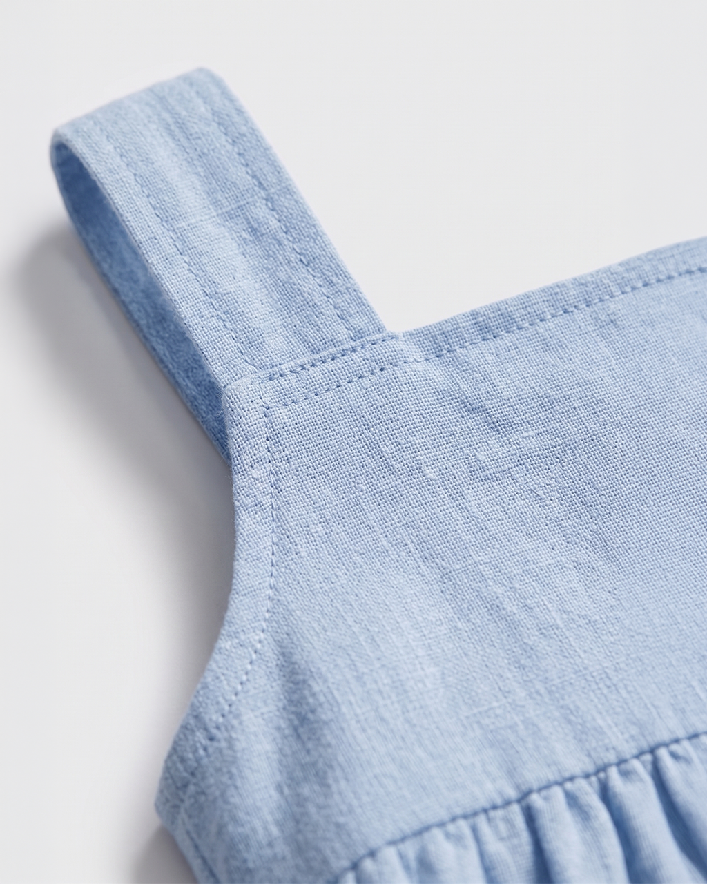 Square Neck Pocket Dress — Sky Blue