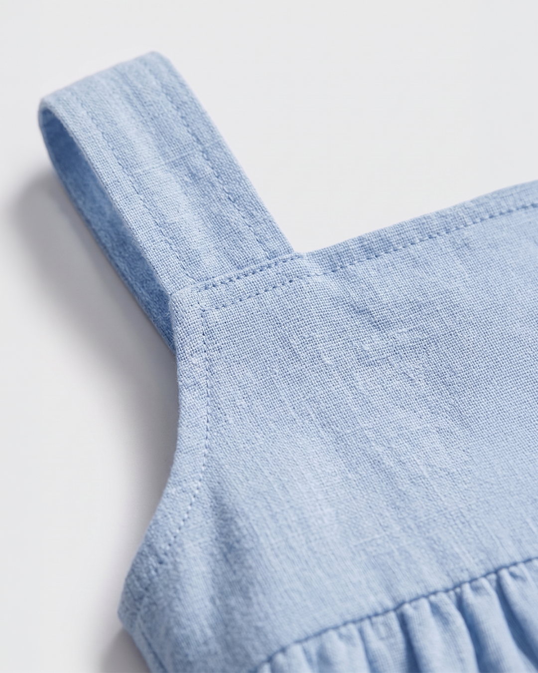 Square Neck Pocket Dress — Sky Blue