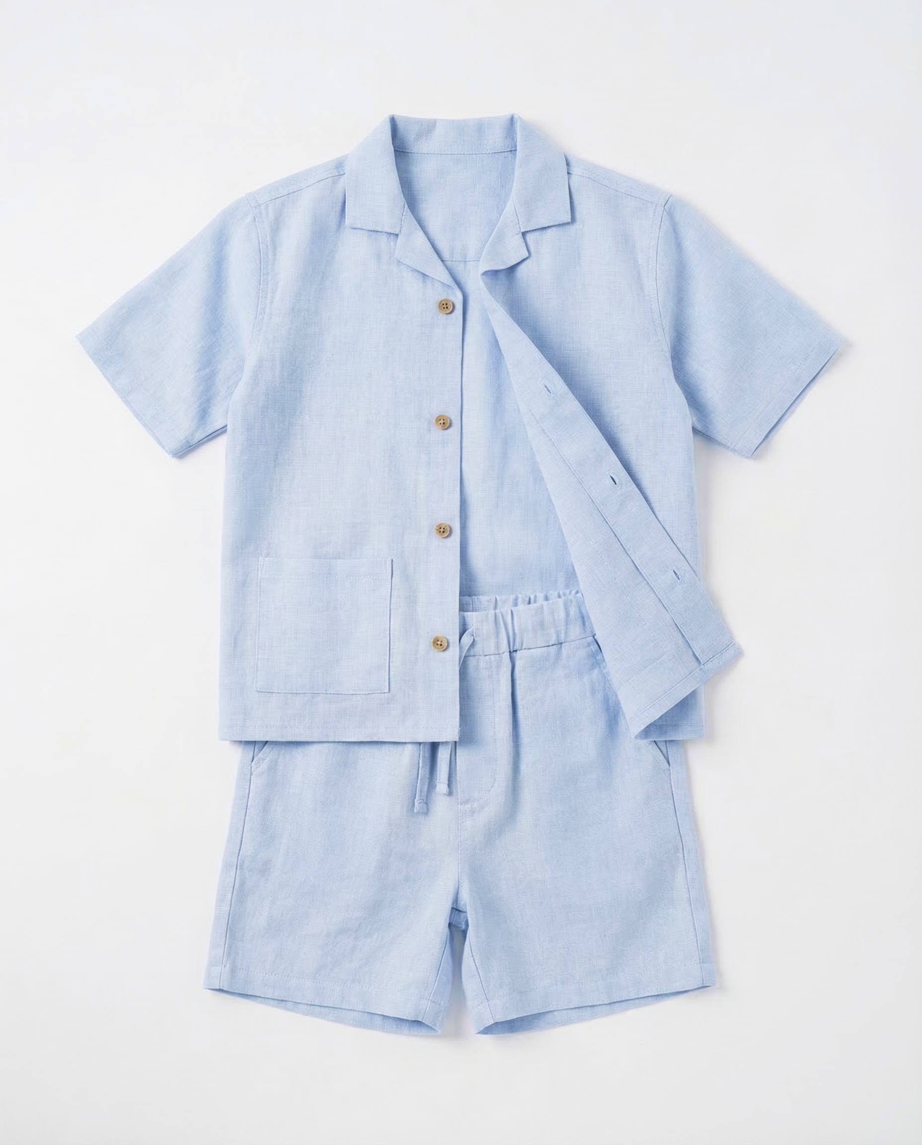 RAQI Linen Resort Set — Sky Blue | Boys