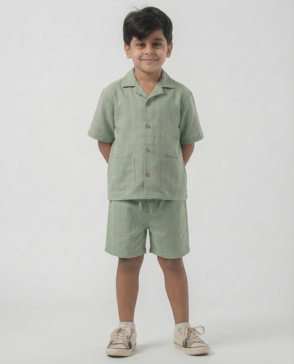 RAQI Linen Resort Set — Sage Green | Boys