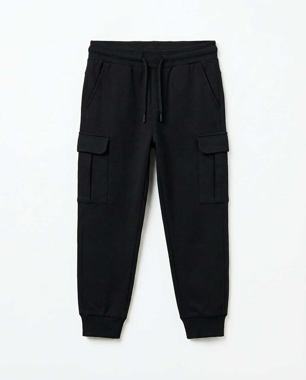 Boys Cargo Sweatpants — Black