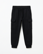 Boys Cargo Sweatpants — Black
