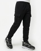 Boys Cargo Sweatpants — Black