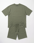 Boys T-Shirt & Shorts Set — Olive Green