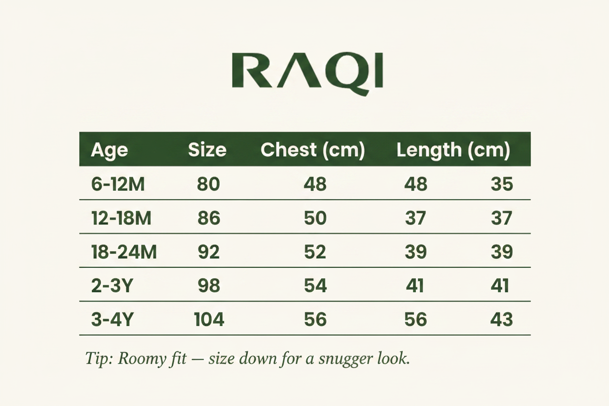 Size Chart - Baby Snoopy Fleece Set Lavender